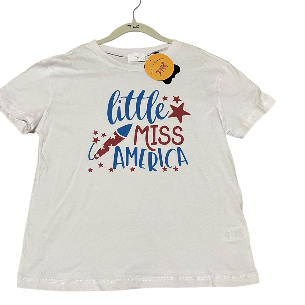Little Miss America Kids T-Shirt - White